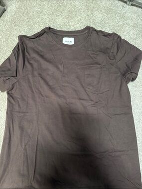 Jason Wu Brown Short-Sleeve Pocket Crew Tee